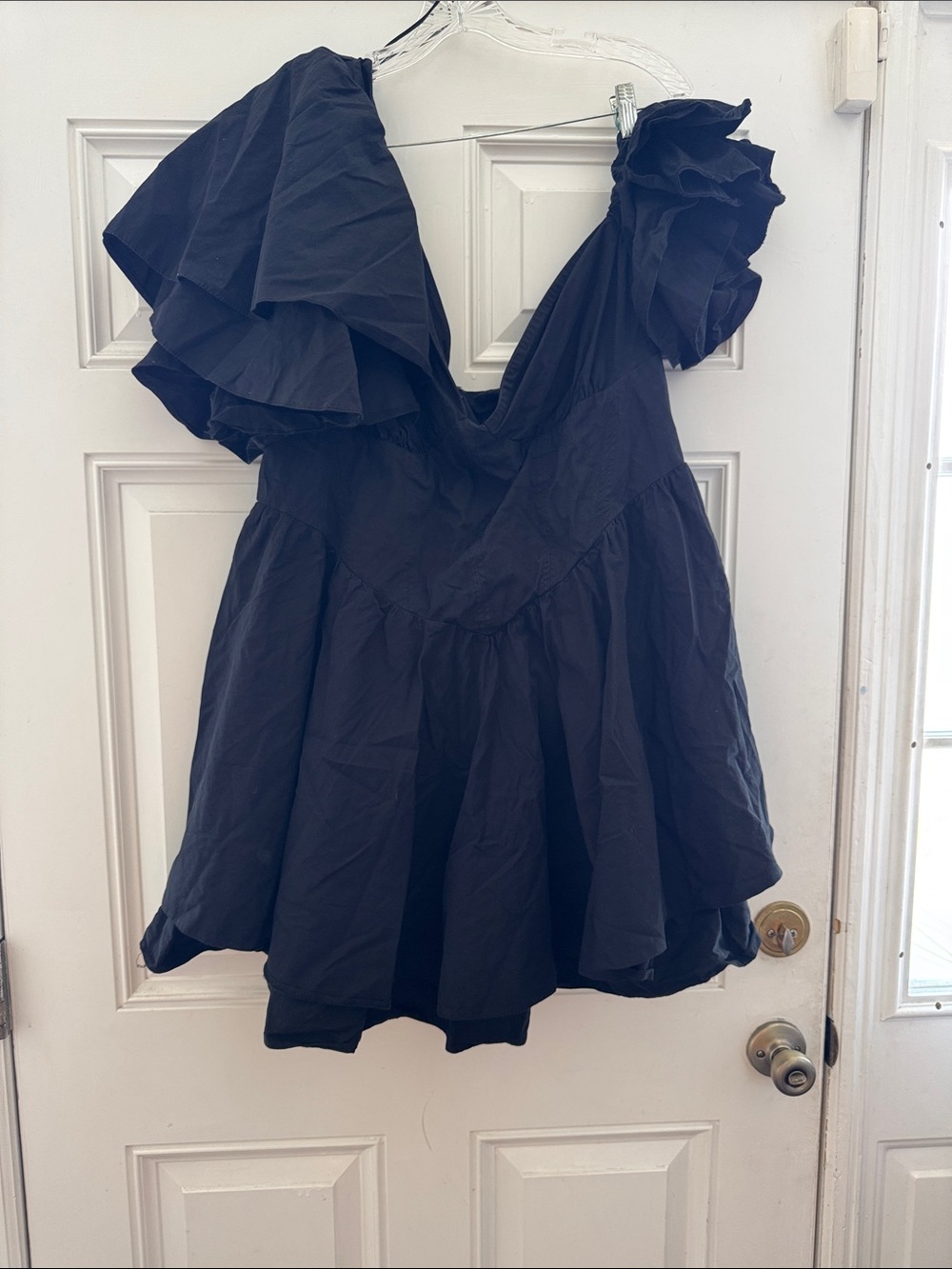 ASOS Luxe Black Curve Dress - ruffle sleeves